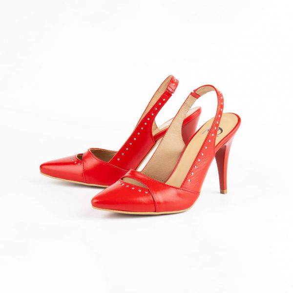 Red petite slingback heel