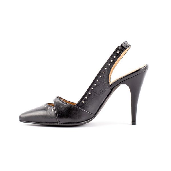 Black slingback heels MD004