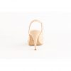 Beige slingback heels MD004
