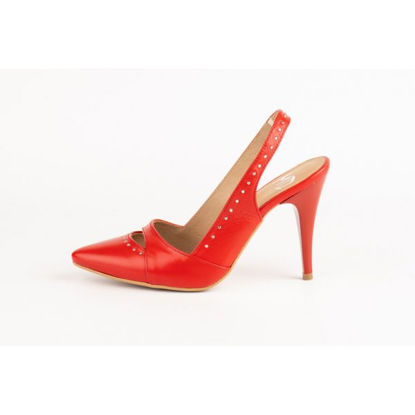 Red slingback heel MD004