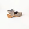 Leather clog sandals