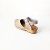 Leather clog sandals