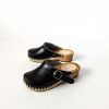 Black slip on clog