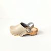 Wooden slip on clog